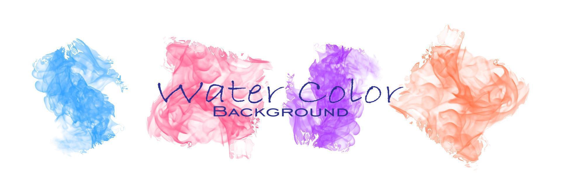 eine sammlung von aquarellelementen mit verschiedenen farben, rot, lila, blau und orange vektor