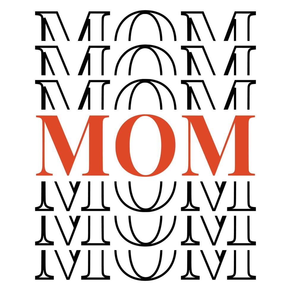 Mama, Design für T-Shirt-Tassen vektor