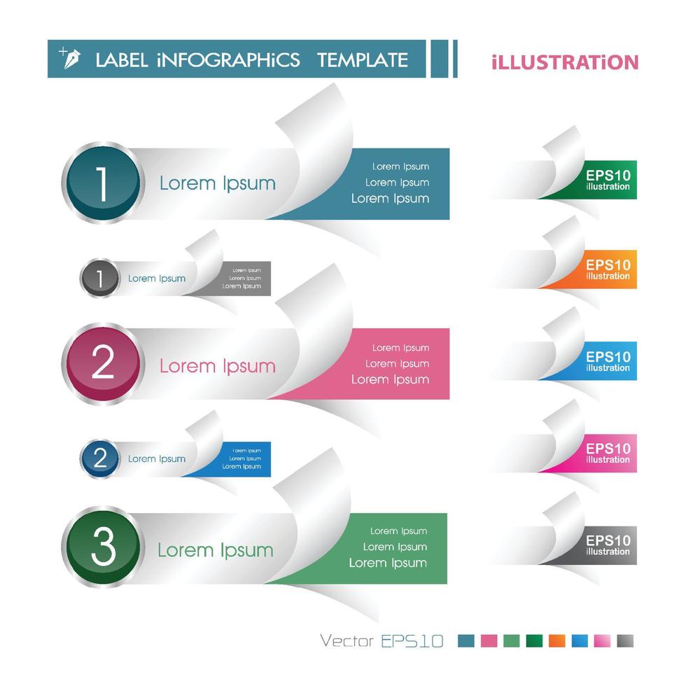 Label-Infografik-Template, Vektor-Designelement vektor