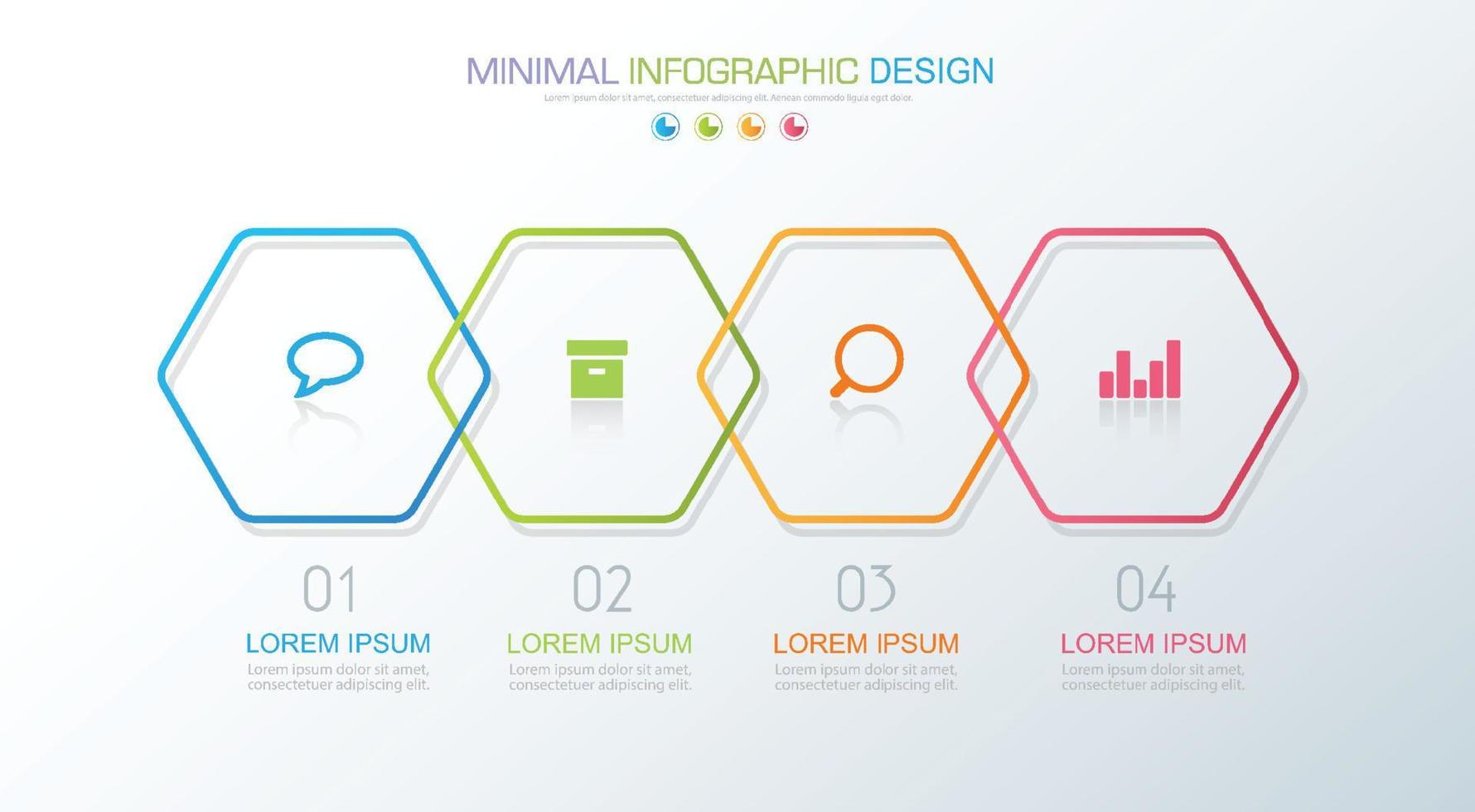 Business-Infografik-Vorlage mit Symbol, Vektor-Design-Illustration vektor