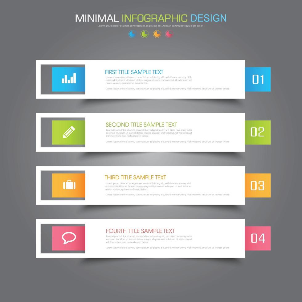 business infographic mall med ikon, vektor design illustration