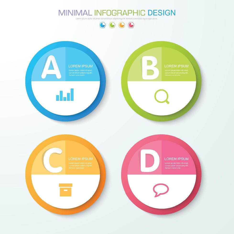 business infographic mall med ikon, vektor design illustration