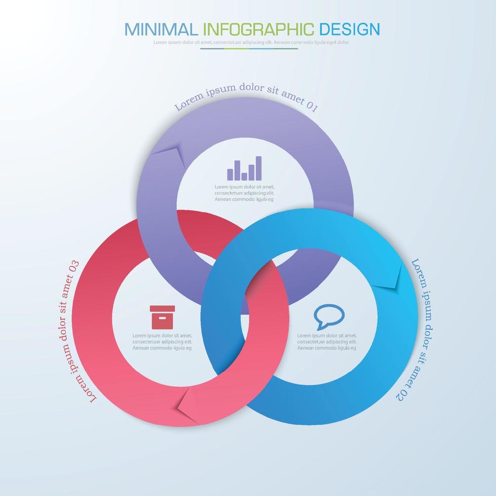 Business-Infografik-Vorlage mit Symbol, Vektor-Design-Illustration vektor