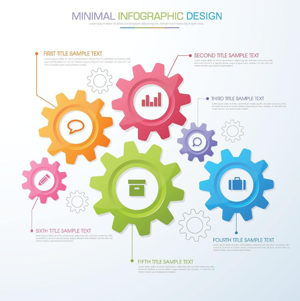 Business-Infografik-Vorlage mit Symbol, Vektor-Design-Illustration vektor