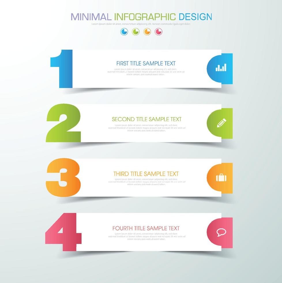 business infographic mall med ikon, vektor design illustration