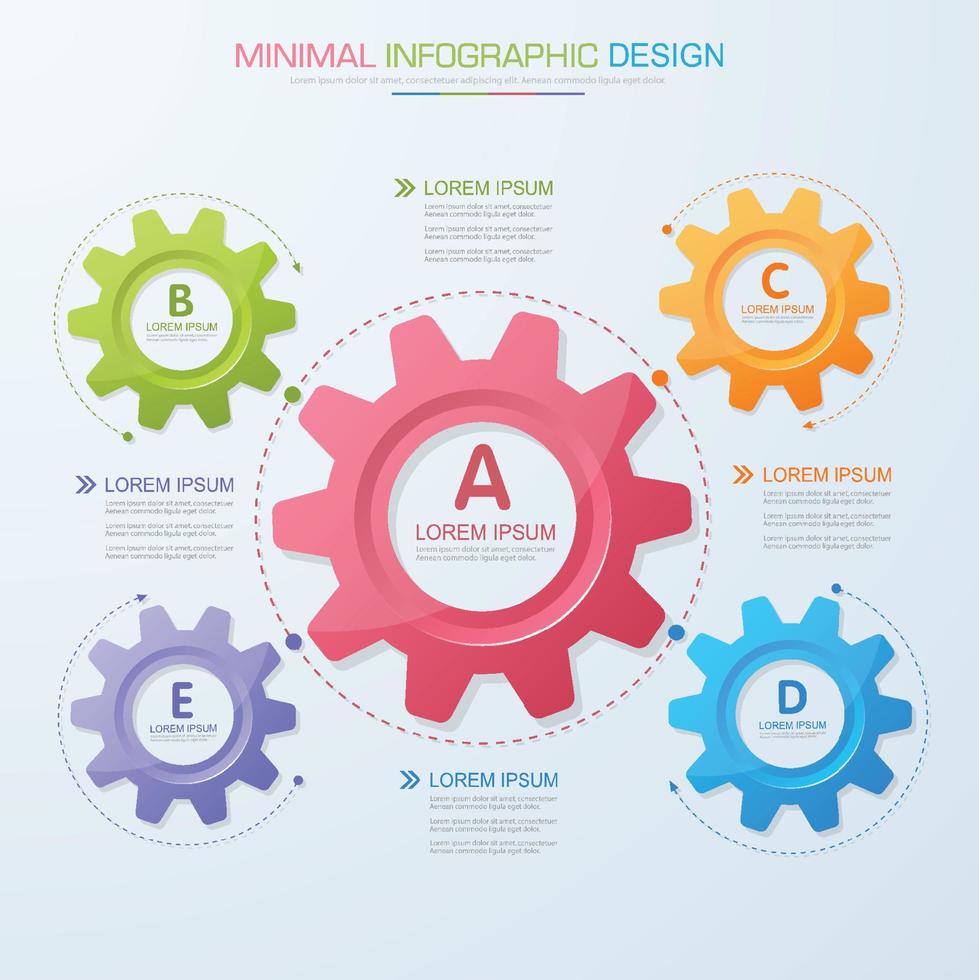 Business-Infografik-Vorlage mit Symbol, Vektor-Design-Illustration vektor