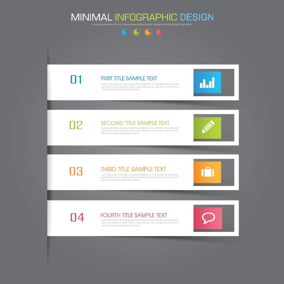 Business-Infografik-Vorlage mit Symbol, Vektor-Design-Illustration vektor