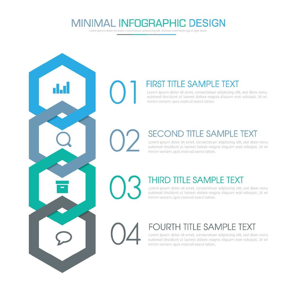 Business-Infografik-Vorlage mit Symbol, Vektor-Design-Illustration vektor