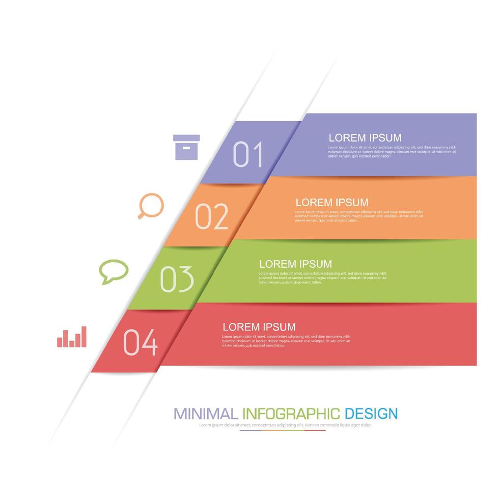 Business-Infografik-Vorlage mit Symbol, Vektor-Design-Illustration vektor