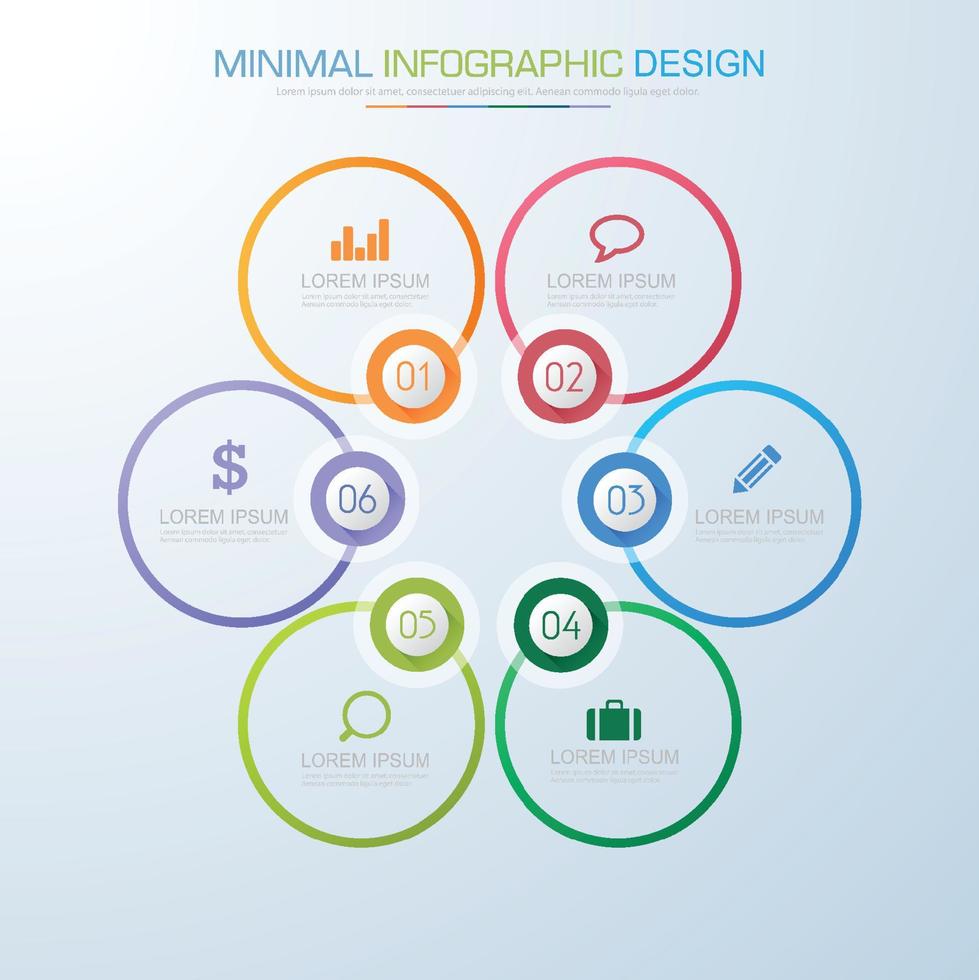 Business-Infografik-Vorlage mit Symbol, Vektor-Design-Illustration vektor