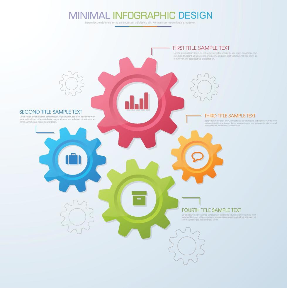 business infographic mall med ikon, vektor design illustration