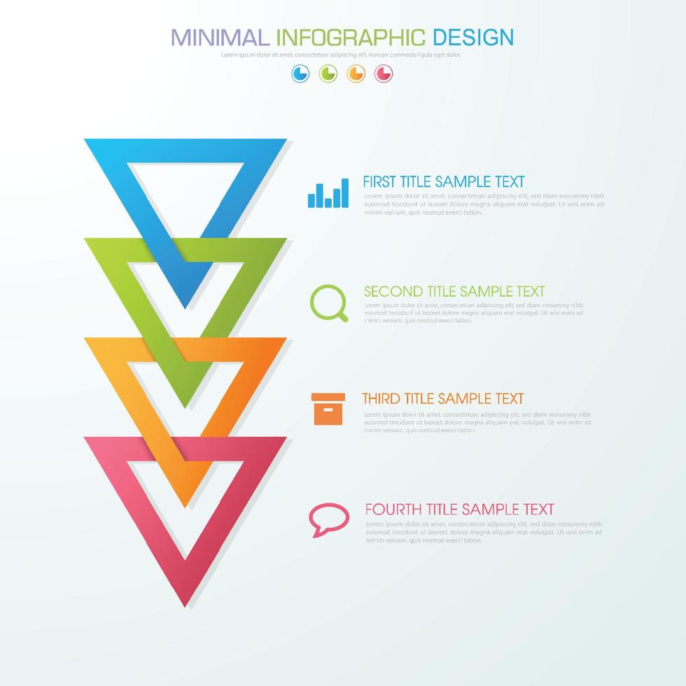 Business-Infografik-Vorlage mit Symbol, Vektor-Design-Illustration vektor