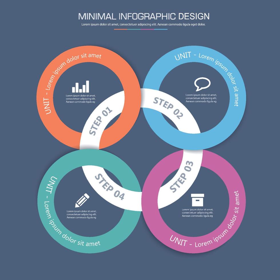 Business-Infografik-Vorlage mit Symbol, Vektor-Design-Illustration vektor