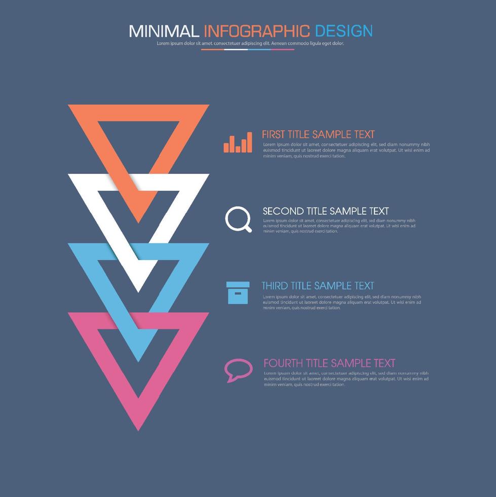 Business-Infografik-Vorlage mit Symbol, Vektor-Design-Illustration vektor