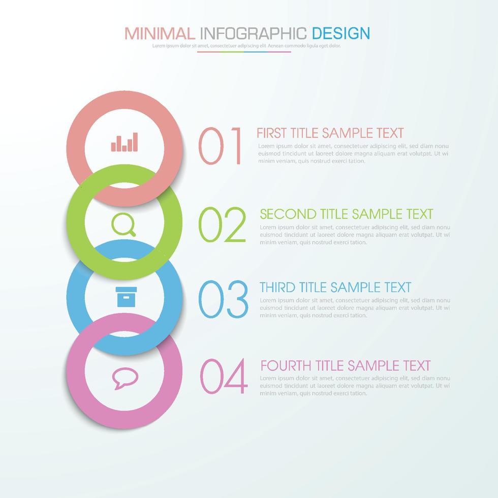 Business-Infografik-Vorlage mit Symbol, Vektor-Design-Illustration vektor