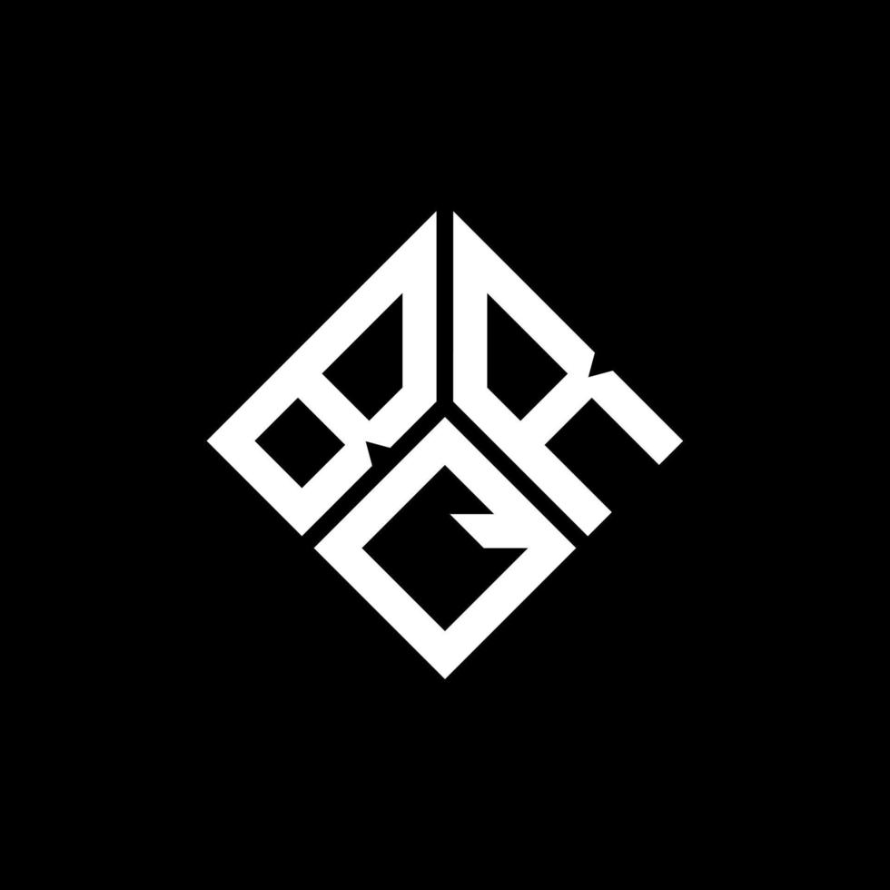 bqr-Brief-Logo-Design auf schwarzem Hintergrund. bqr kreative Initialen schreiben Logo-Konzept. bqr Briefgestaltung. vektor