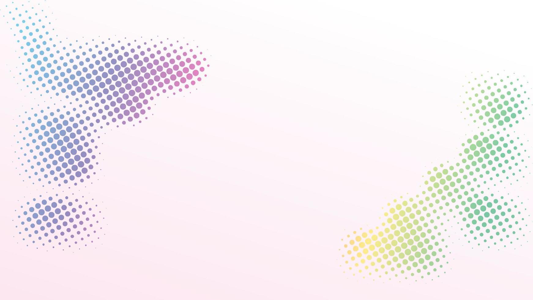 Halbton-Hintergrunddesign-Vorlage, Pop-Art, abstrakte Punktmusterillustration, Retro-Texturelement, rosa beige violette gelbe grüne Farbverlaufsfarbe vektor