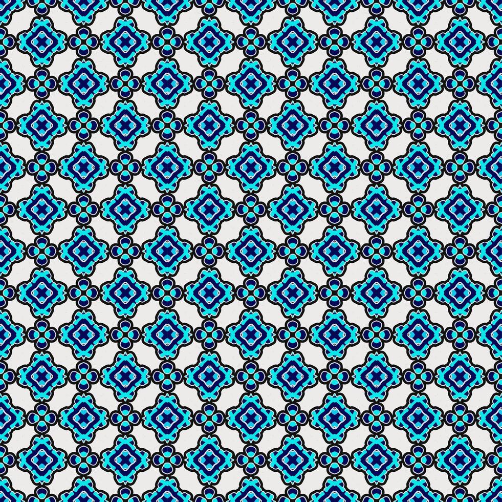 blaue und weiße farbe nahtlose mustertextur und vorlage. mehrfarbig. buntes dekoratives grafikdesign. farbige Mosaikornamente. vektor