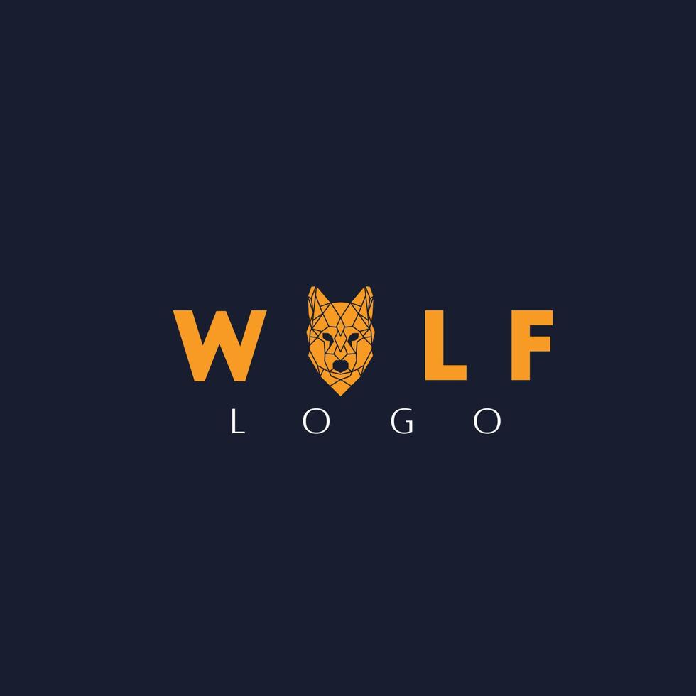 geometrischer Logo-Designvektor des Wolfs vektor