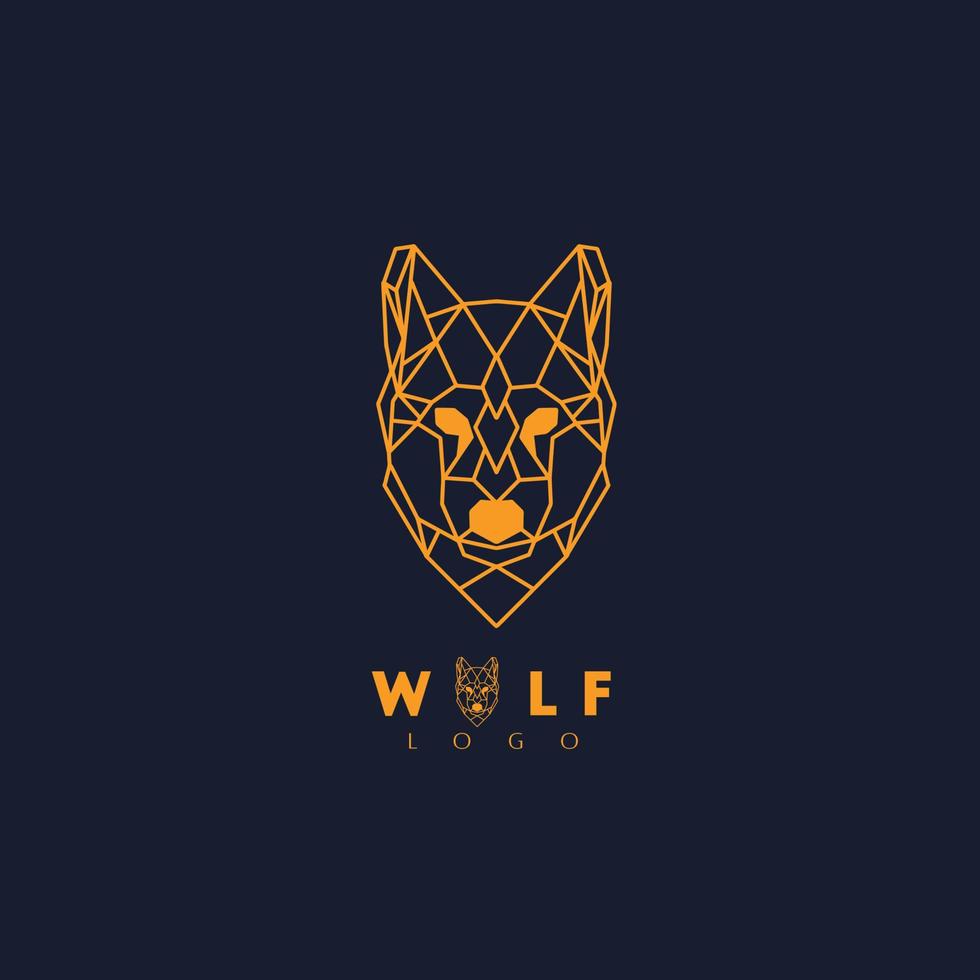 wolf geometrisk logotyp design vektor