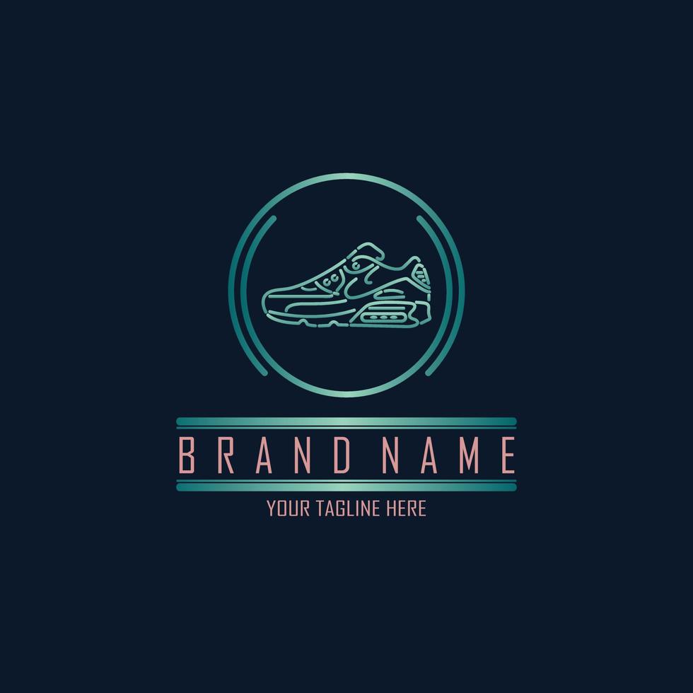 Schuhe Logo Template Design für Marke oder Unternehmen und andere vektor