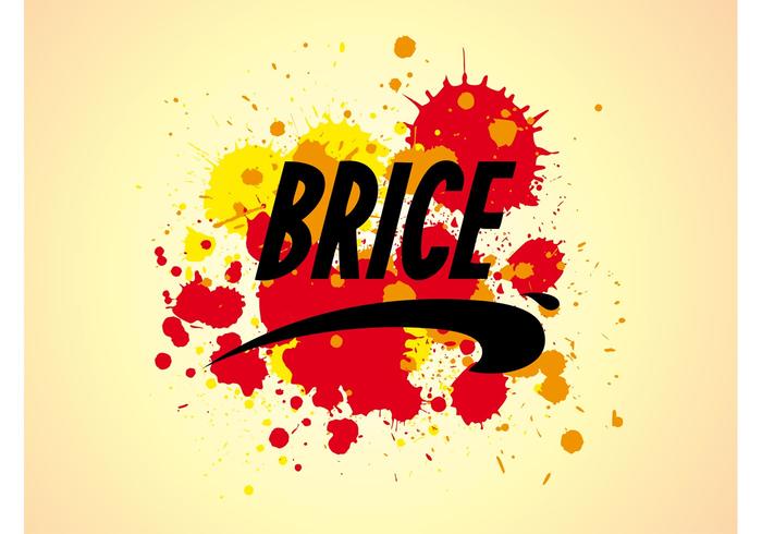 Brice logo och splatter vektor