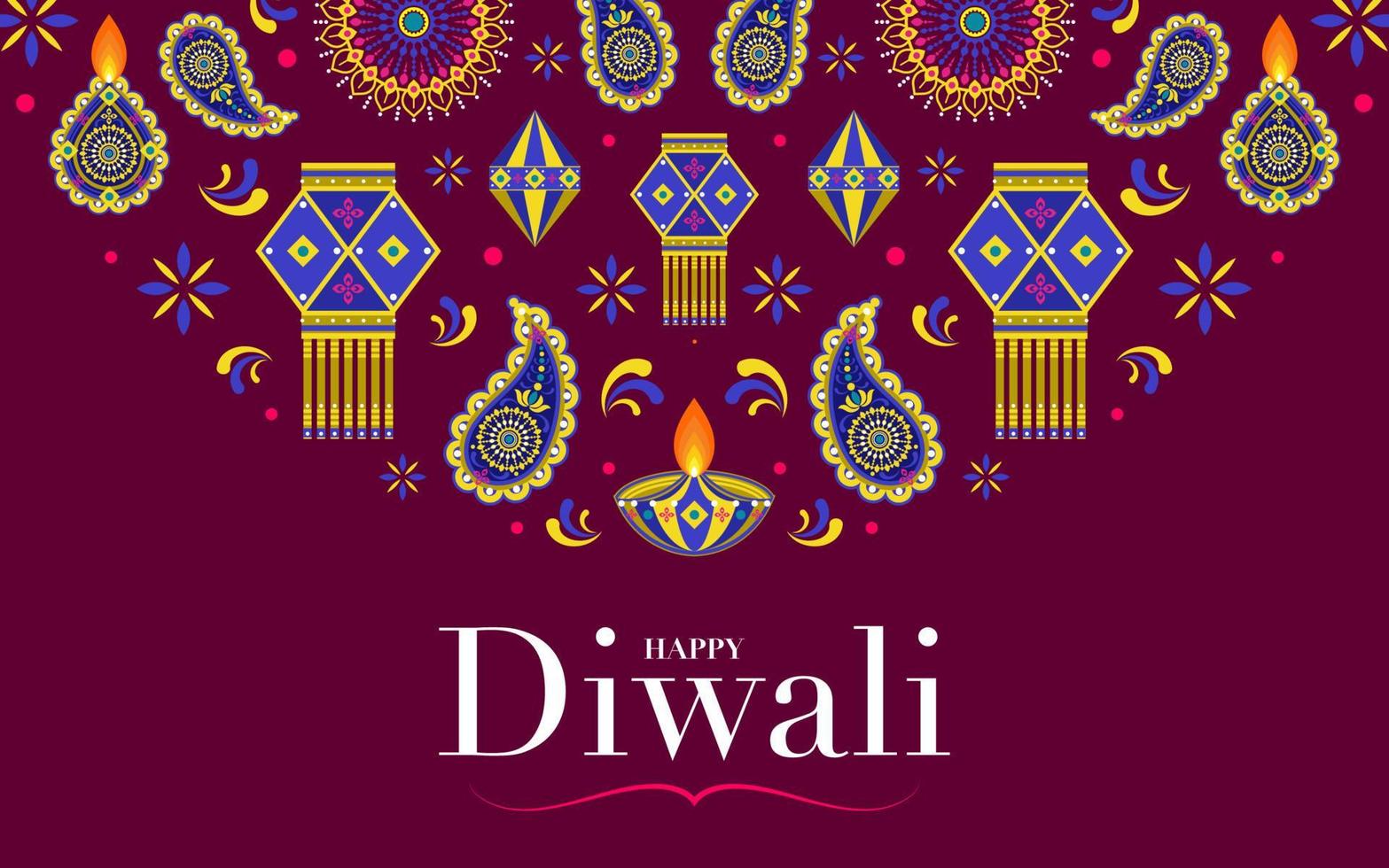 fröhliches diwali, deepavali oder dipavali das fest vektor