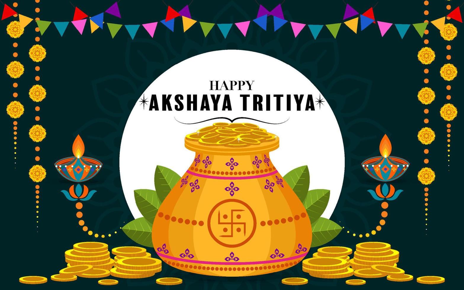 indisk religiös festival akshaya tritiya vektor