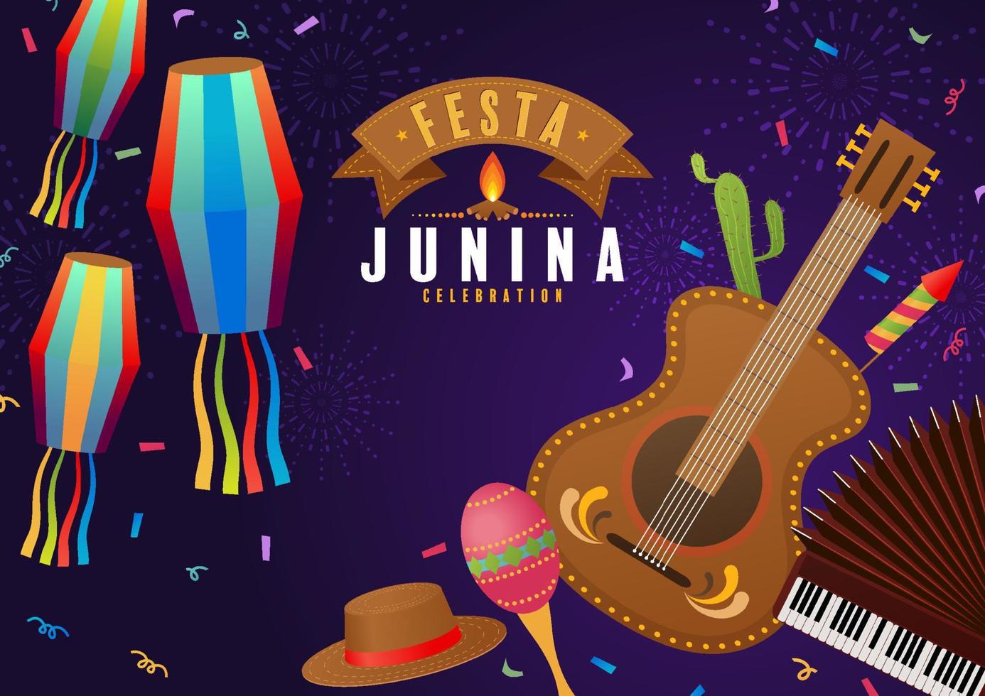 festa junina affisch juni festival. vektor