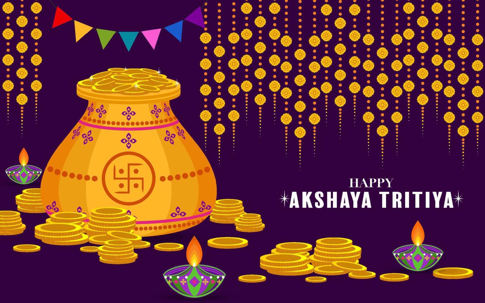 indisk religiös festival akshaya tritiya vektor