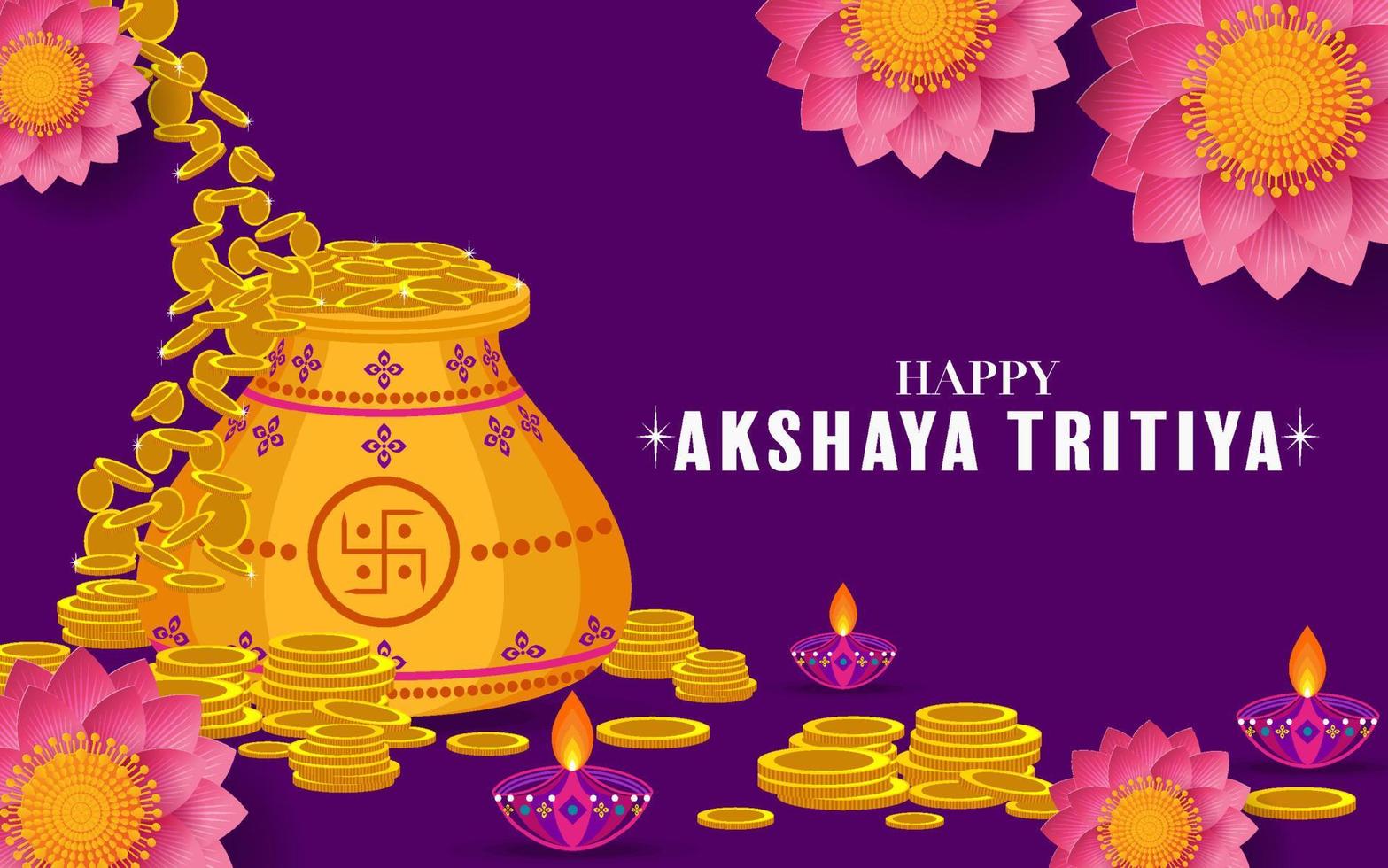 indisk religiös festival akshaya tritiya vektor