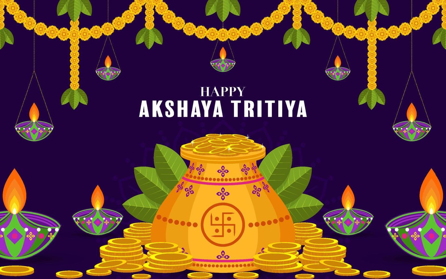 indisk religiös festival akshaya tritiya vektor