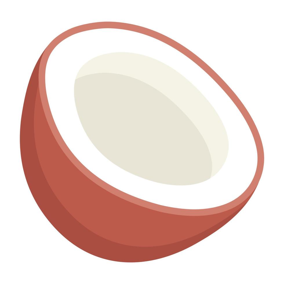 en anpassningsbar isometrisk ikon av kokosnöt vektor