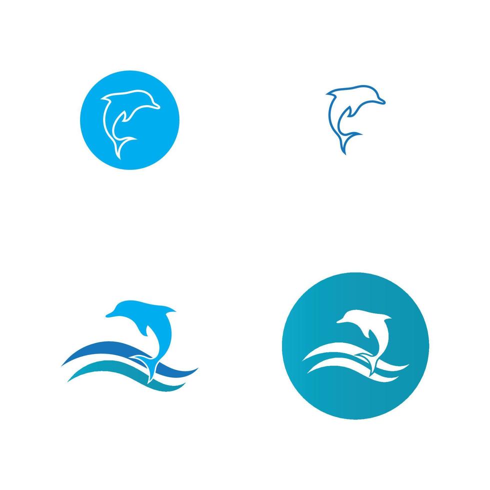 Delphin-Symbol-Logo-Design-Vektor vektor