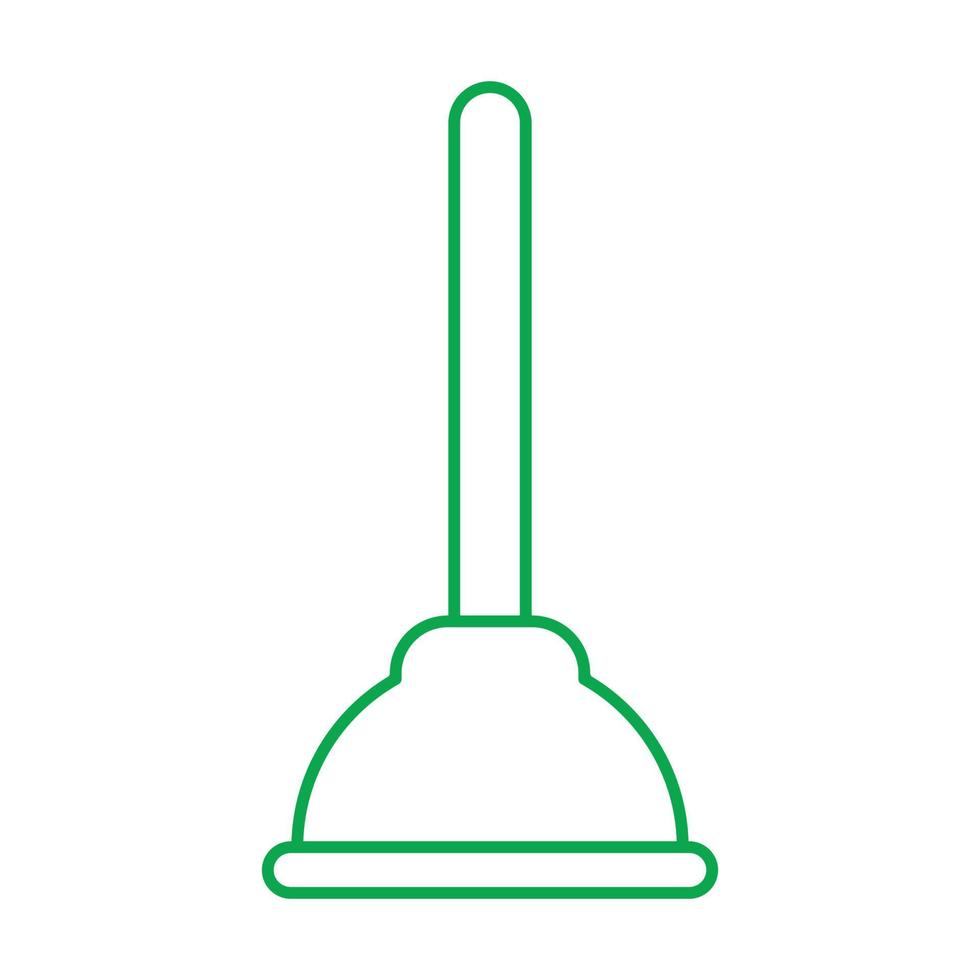 grünes Vektor-Kolben-Liniensymbol isoliert auf weißem Hintergrund vektor