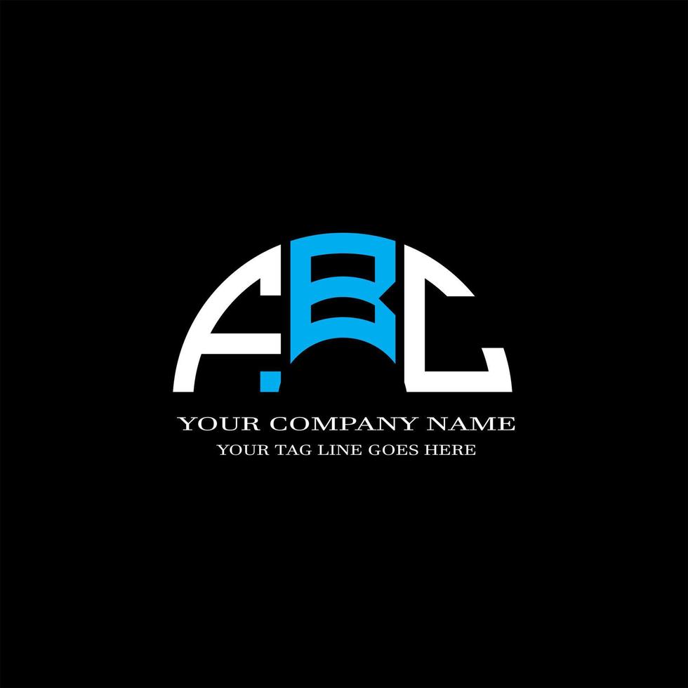 fbc brev logotyp kreativ design med vektorgrafik vektor