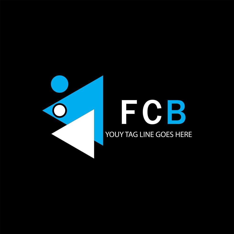 fcb brev logotyp kreativ design med vektorgrafik vektor