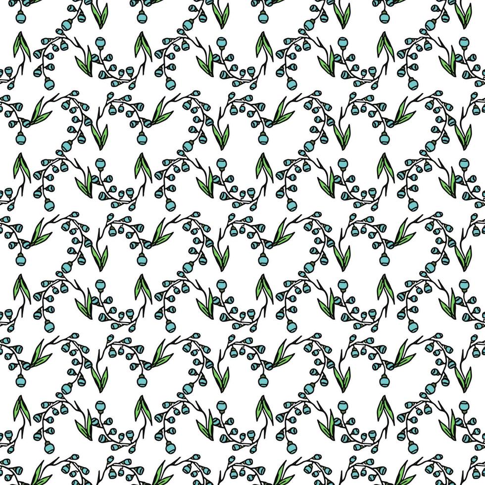 nahtloses Blumenmuster. farbige Blumen Hintergrund. Doodle Muttertag Blumenmuster. Vintage Blumenmusterillustration vektor