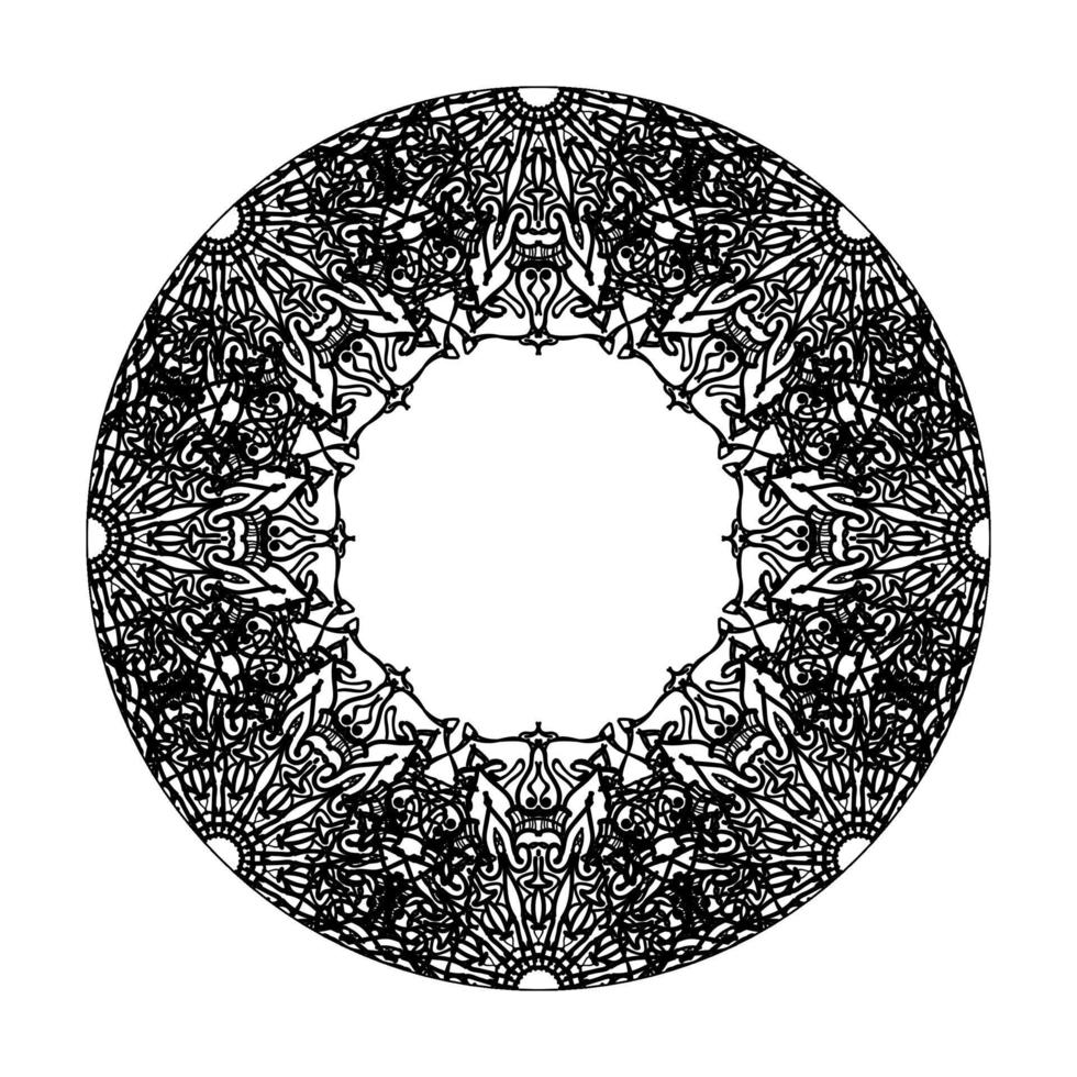 handgezeichnetes Mandala. dekoration in ethnischer orientalischer gekritzelverzierung. vektor