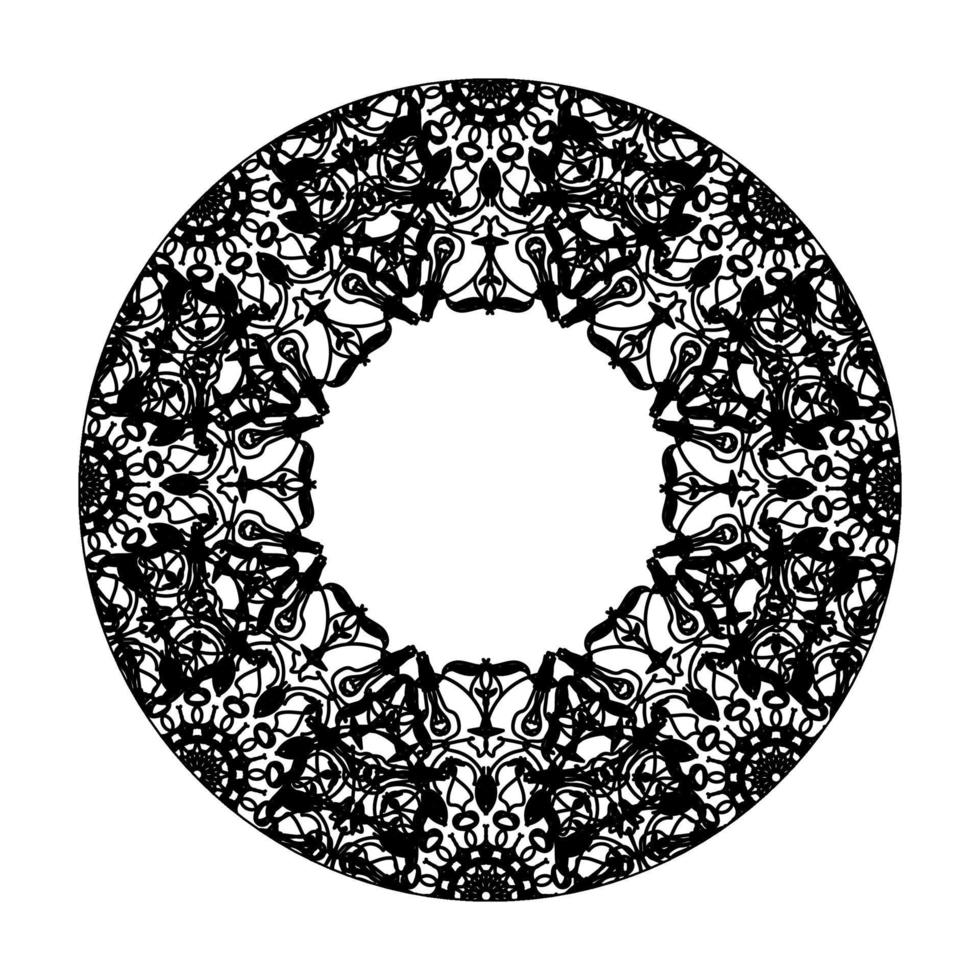 handgezeichnetes Mandala. dekoration in ethnischer orientalischer gekritzelverzierung. vektor