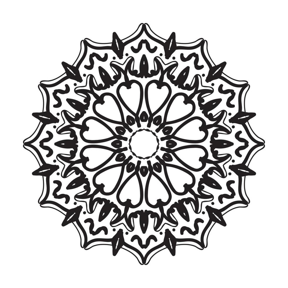 handgezeichnetes Mandala. dekoration in ethnischer orientalischer gekritzelverzierung. vektor