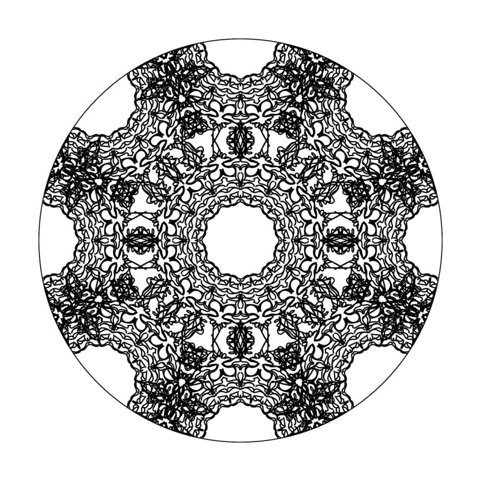 handritad mandala. dekoration i etniska orientaliska doodle prydnad. vektor