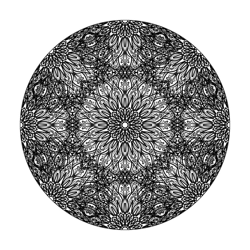 handgezeichnetes Mandala. dekoration in ethnischer orientalischer gekritzelverzierung. vektor