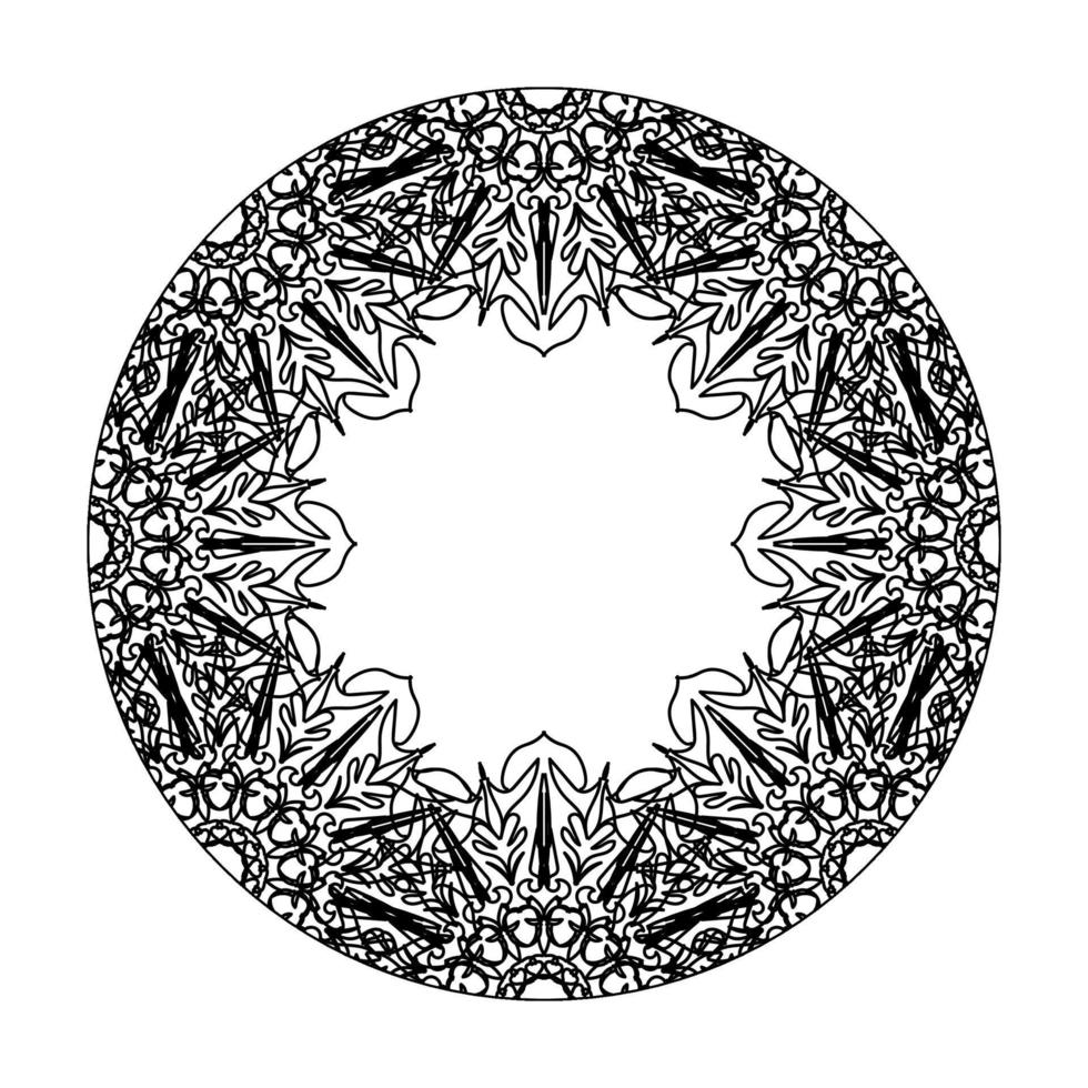 handgezeichnetes Mandala. dekoration in ethnischer orientalischer gekritzelverzierung. vektor