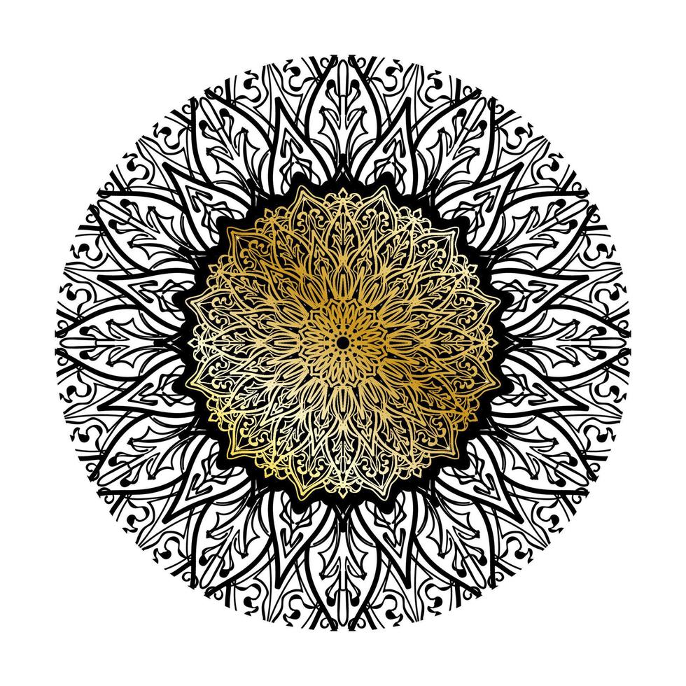 vektor rund abstrakt cirkel. lyxig mandalastil.