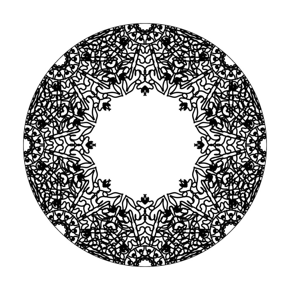 handgezeichnetes Mandala. dekoration in ethnischer orientalischer gekritzelverzierung. vektor