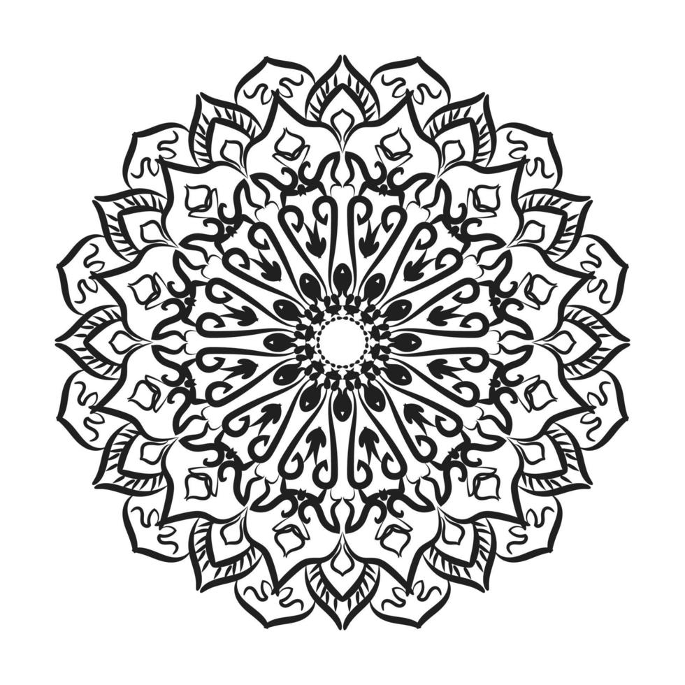 handgezeichnetes Mandala. dekoration in ethnischer orientalischer gekritzelverzierung. vektor