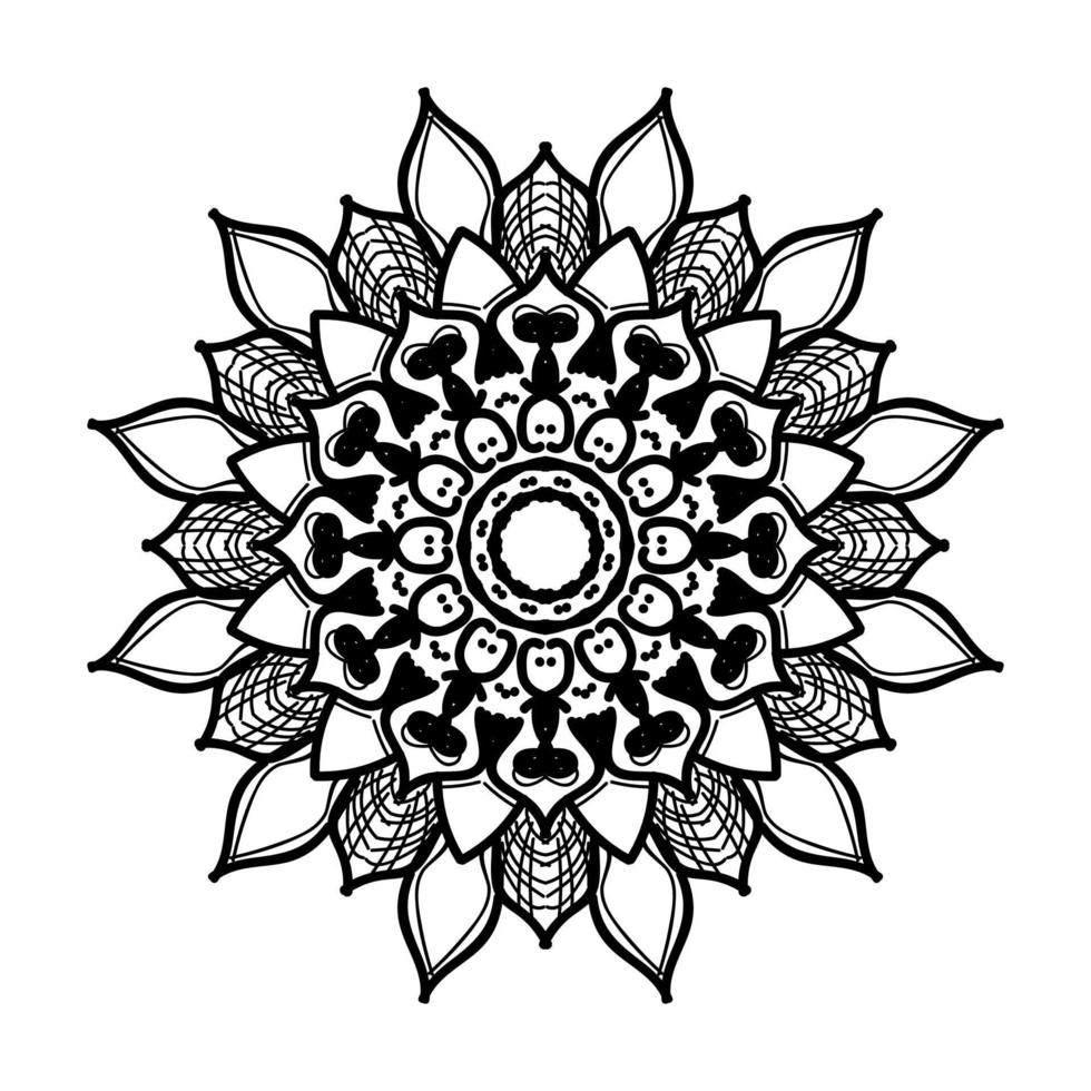 handgezeichnetes Mandala. dekoration in ethnischer orientalischer gekritzelverzierung. vektor