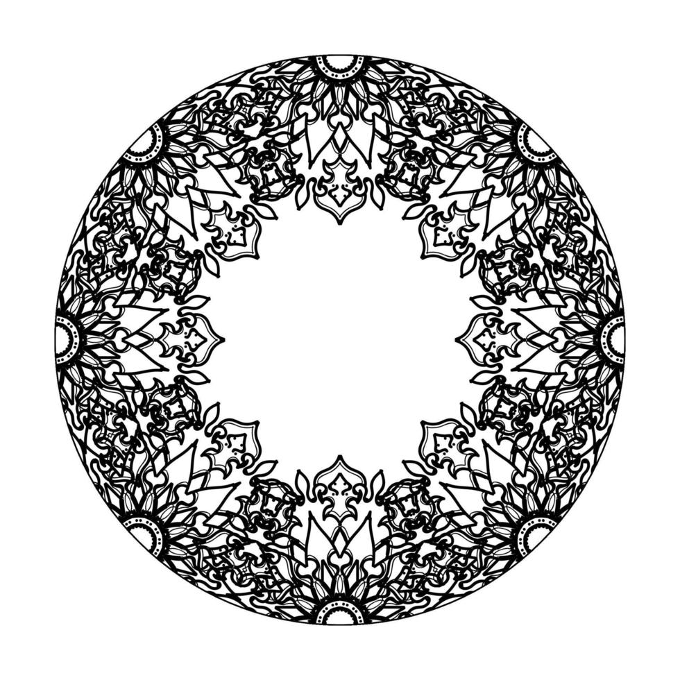 handgezeichnetes Mandala. dekoration in ethnischer orientalischer gekritzelverzierung. vektor