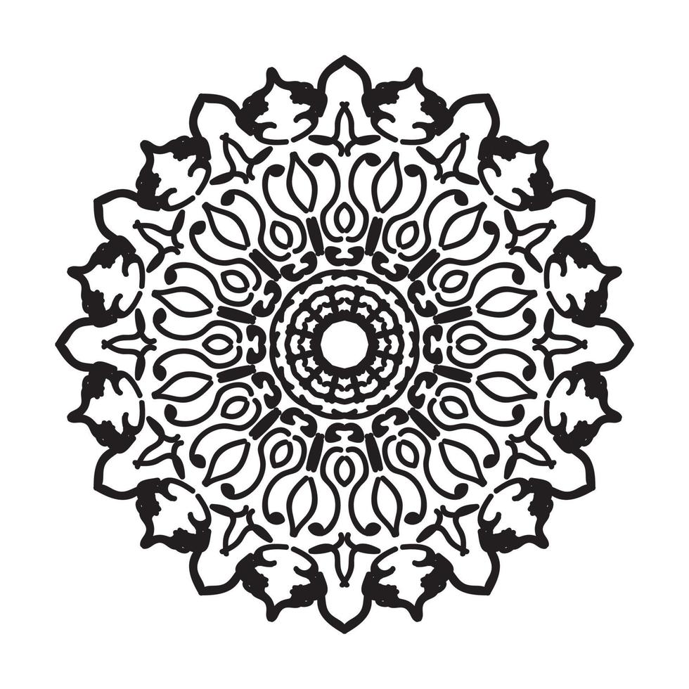 handgezeichnetes Mandala. dekoration in ethnischer orientalischer gekritzelverzierung. vektor